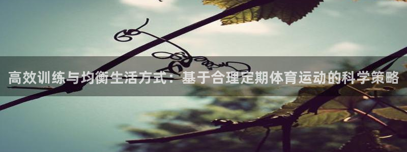 ug环球官网：高效训练与均衡生活方式：基于合理定期体育运动的科学策略