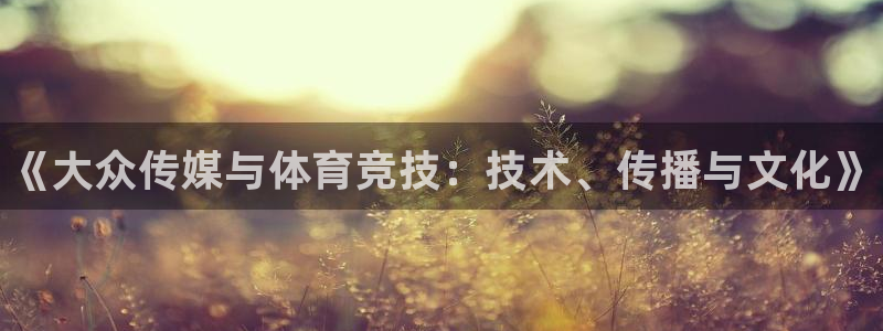ug环球官网注册：《大众传媒与体育竞技：技术、传播与文化》
